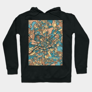 Manchester Map Pattern in Mid Century Pastel Hoodie